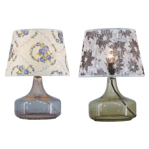 Bordlamper 28 × 28 × 40,5 cm - sæt á 2, krystal/tekstil, multifarvet, E14, 220 V / 50 W