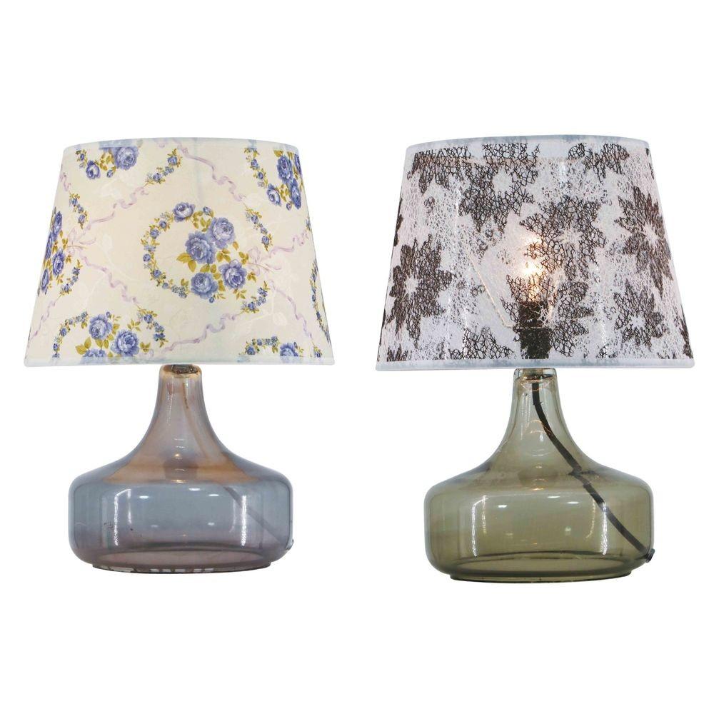 Bordlampe 28 X 28 X 40 5 Cm Krystal Multifarvet 220 V 50 W 2 Enheder
