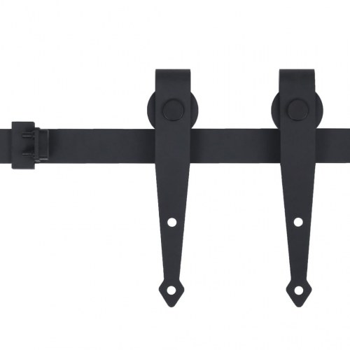 Mini-skydelågesæt til skabe i kulstofstål - 152 cm, sort