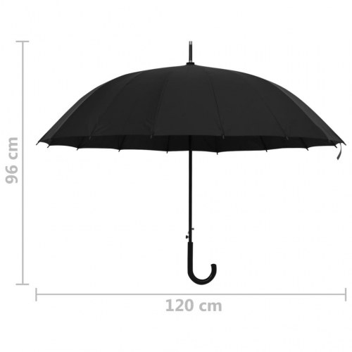 Paraply 120 cm med automatisk åbning - sort