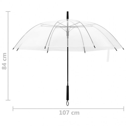 Paraply 107 cm transparent