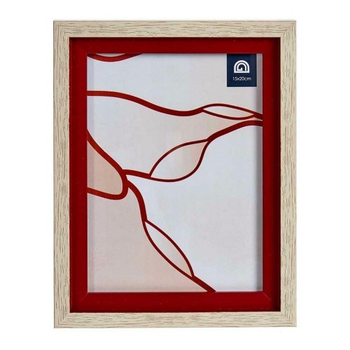 Fotoramme 16515 Rød Brun 18,8 x 2 x 24 cm Krystal Træ Plastik