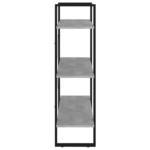 Bogreol 80x30x105 cm spånplade betongrå