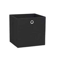 Opbevaringskasser 10 stk. 28x28x28 cm uvævet stof sort