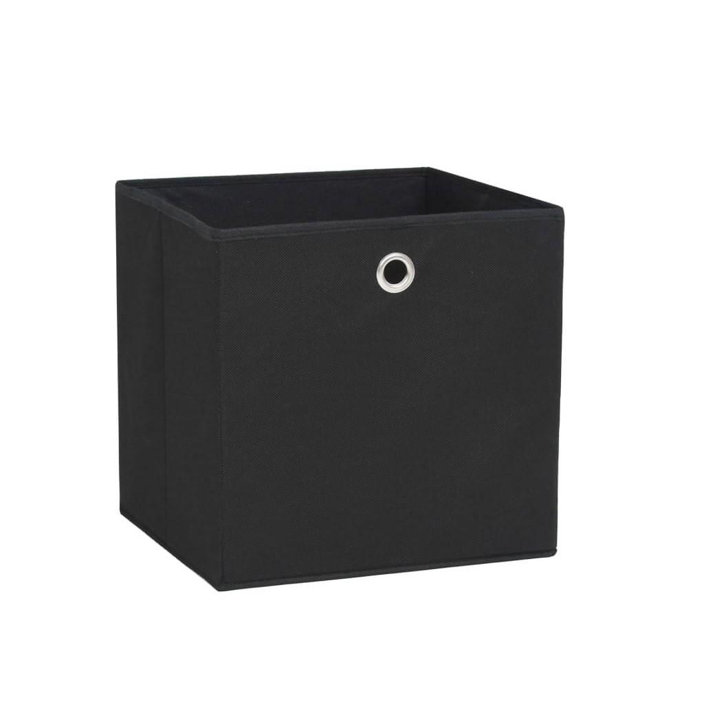 Opbevaringskasser 10 stk. ikke-vævet stof 28x28x28 cm sort