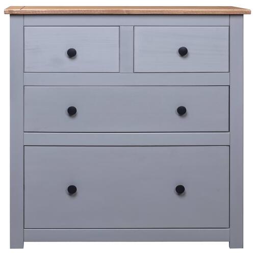 Skænk Panama-serien 80x40x83 cm massivt fyrretræ grå