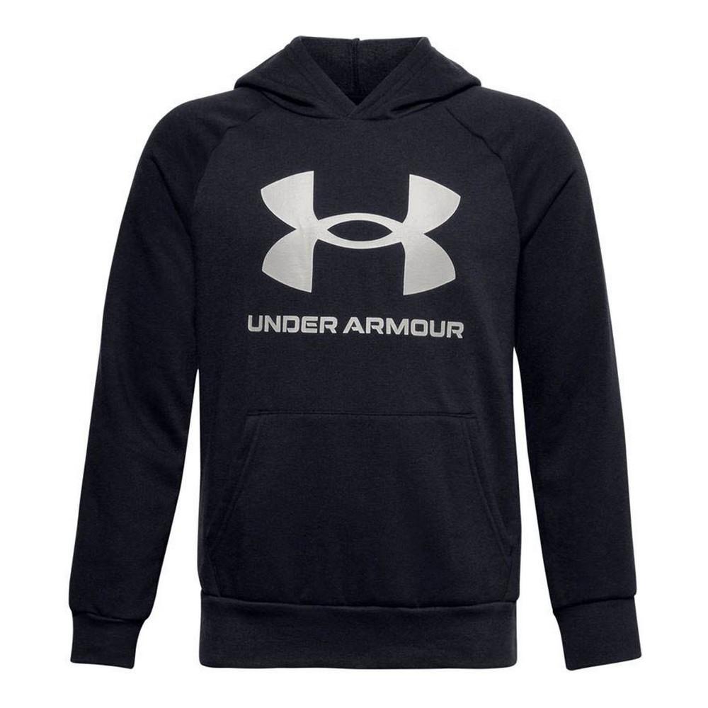 Hættetrøje Til Børn Under Armour Fleece Rival Big Logo Sort