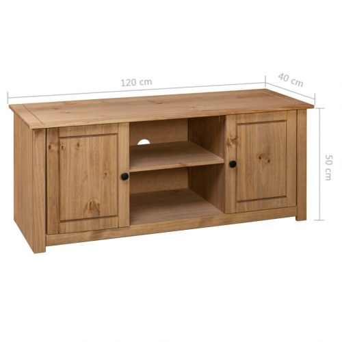 Tv-bord i massivt fyrretræ - Panama-serien 120×40×50 cm