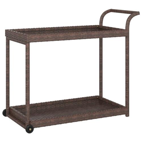 Barvogn 100x45x83 cm polyrattan brun