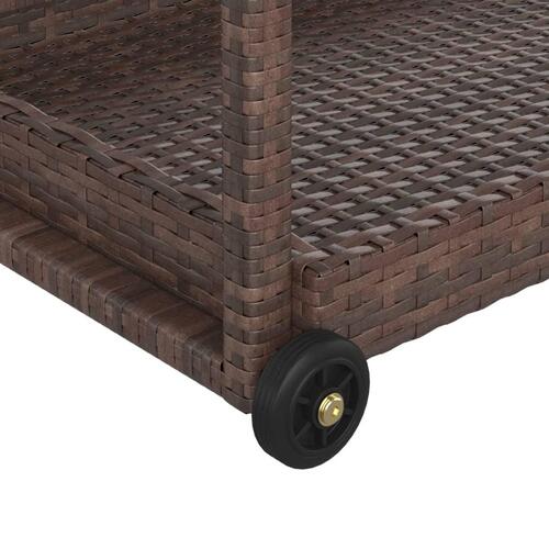 Barvogn 100x45x83 cm polyrattan brun