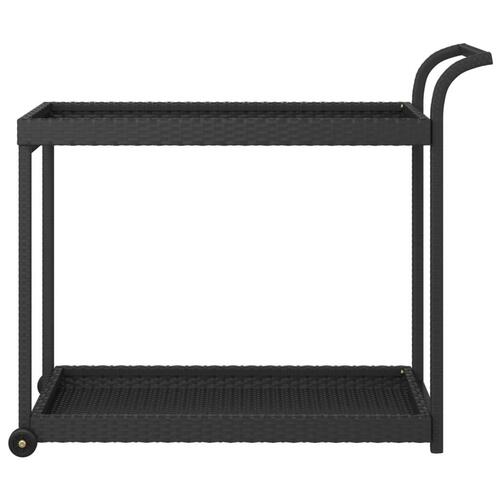 Barvogn 100x45x83 cm polyrattan sort