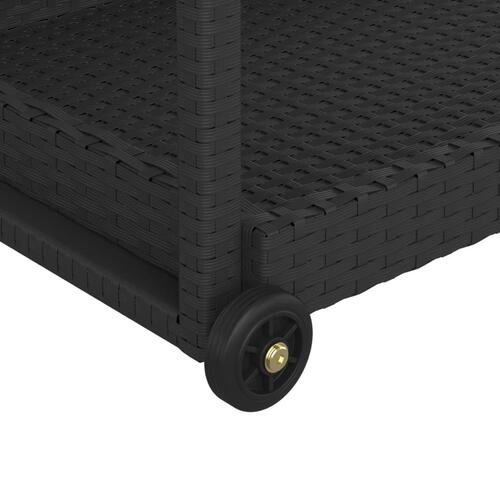Barvogn 100x45x83 cm polyrattan sort