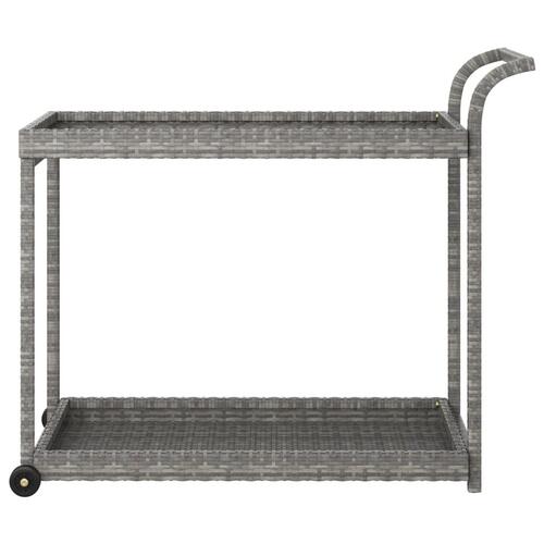 Barvogn 100x45x83 cm polyrattan grå