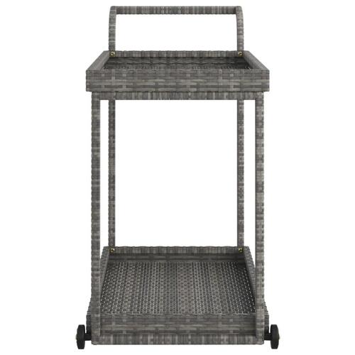 Barvogn 100x45x83 cm polyrattan grå