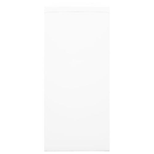 Skab med skydelåger 90x40x90 cm stål hvid