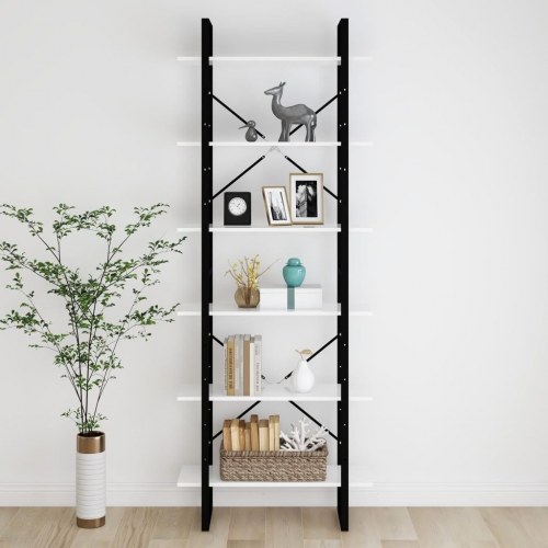 Højskab 80x30x210 cm konstrueret træ hvid