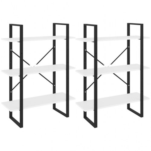 Højskab 80x30x210 cm konstrueret træ hvid