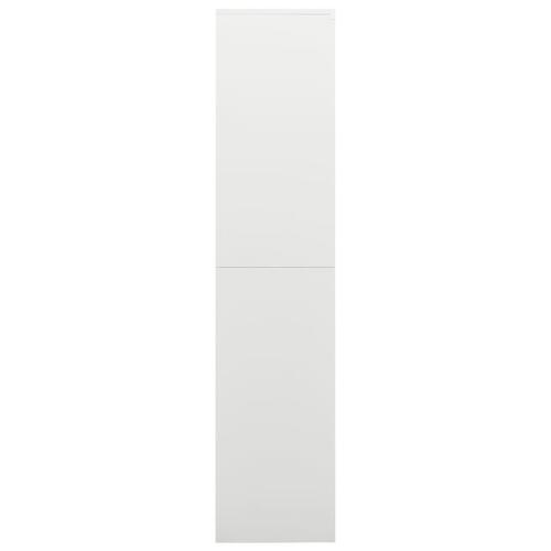 Skab med lås 90x40x180 cm stål hvid