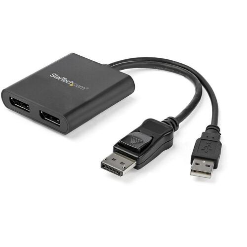 StarTech DisplayPort MST-hub 2x DP - Sort - 4K Ultra HD (MSTDP122DP)