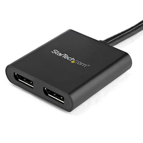 StarTech DisplayPort MST-hub 2x DP - Sort - 4K Ultra HD (MSTDP122DP)