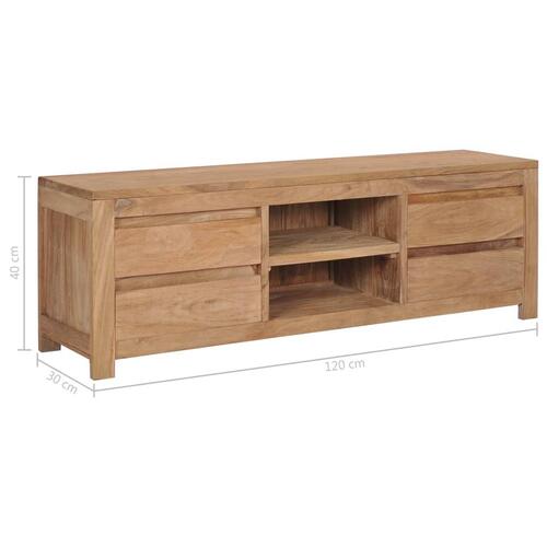 Tv-skab 115x30x40 cm massivt teaktræ