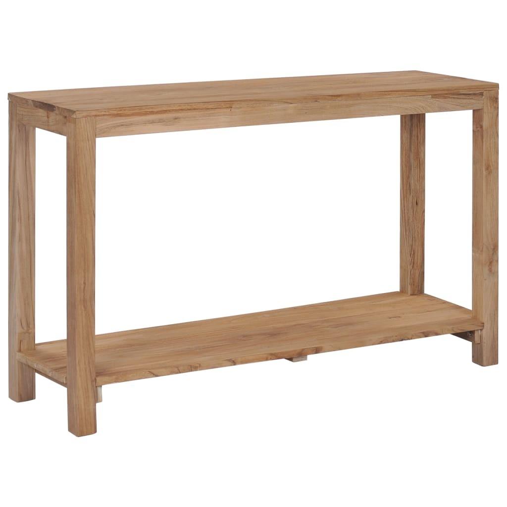 Konsolbord 120x35x75 Cm Massivt Teaktræ