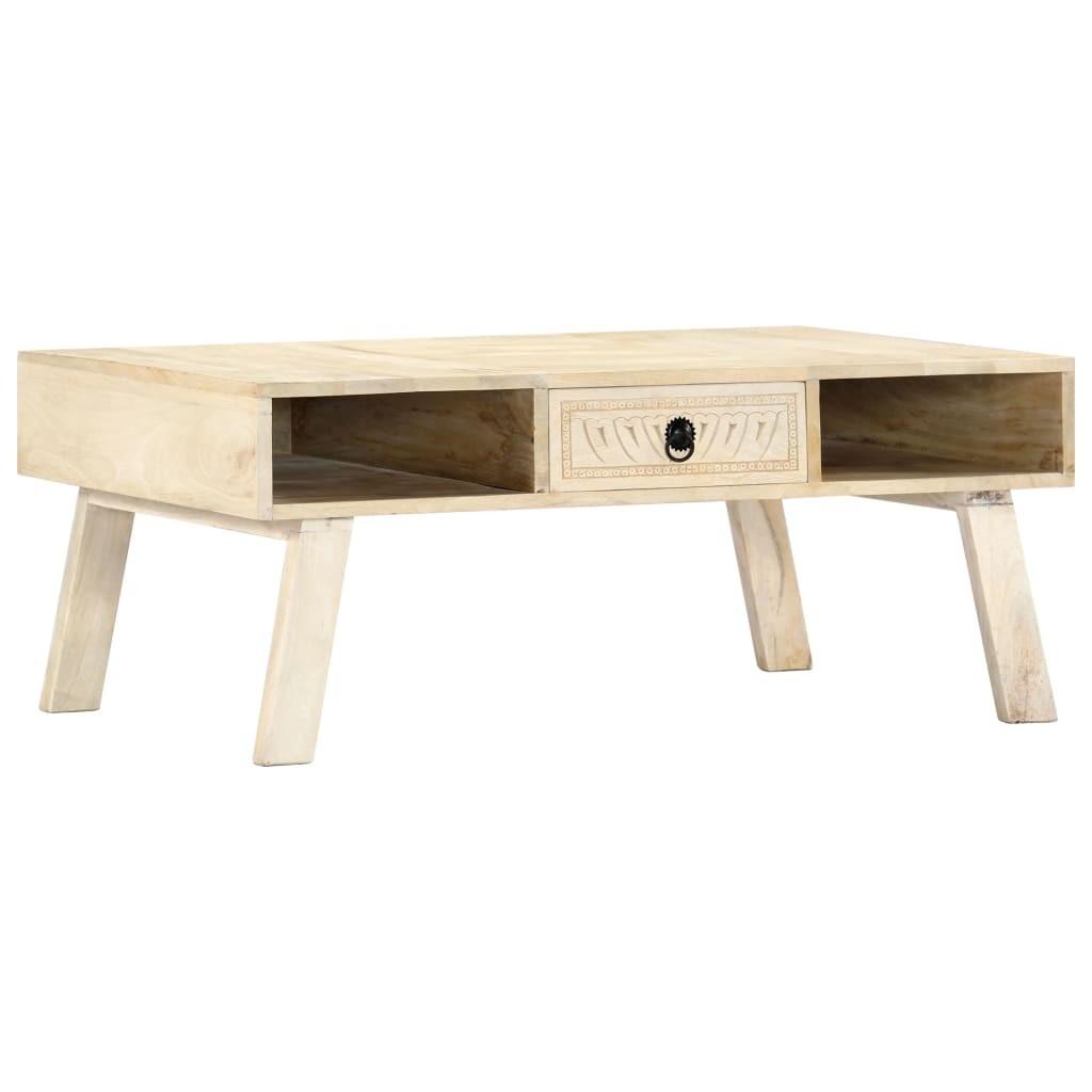 Sofabord 100 X 60 X 40 Cm Massivt Mangotræ