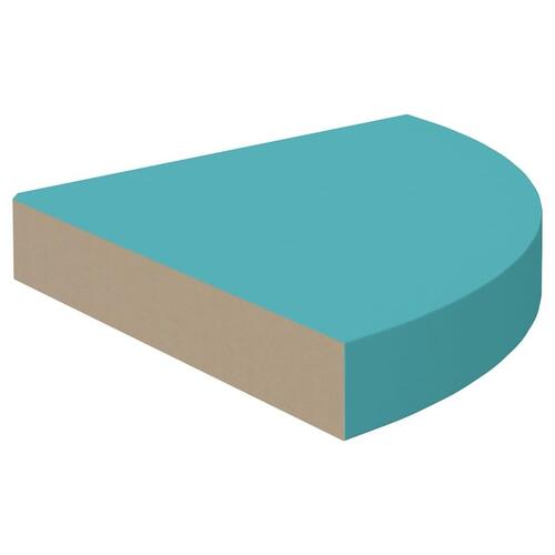 Væghængte hjørnehylder 2 stk. 25x25x3,8 cm MDF blå