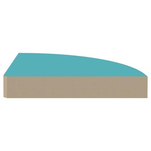 Væghængte hjørnehylder 2 stk. 25x25x3,8 cm MDF blå