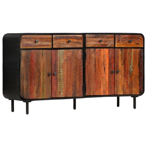 Skænk 140 x 35 x 76 cm massivt genanvendt træ