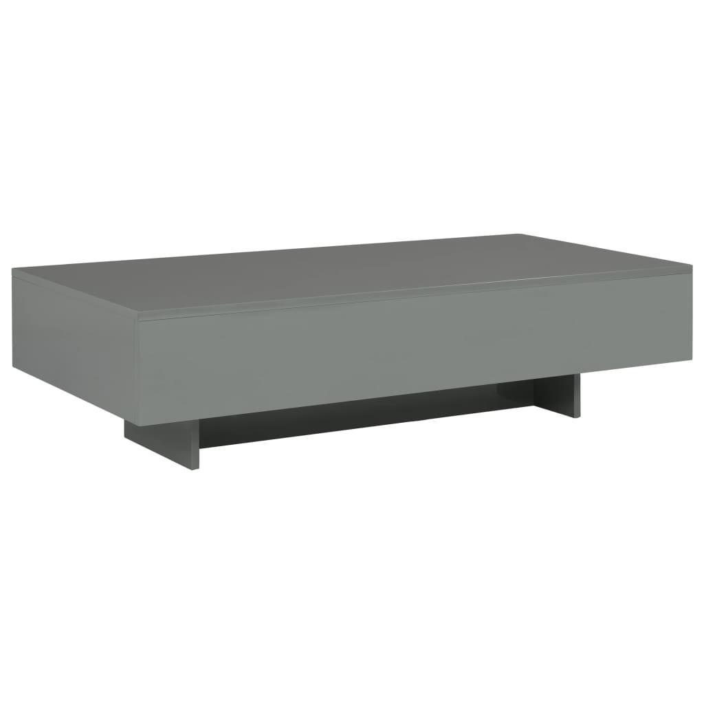 Sofabord 115 x 55 x 31 cm MDF grå højglans