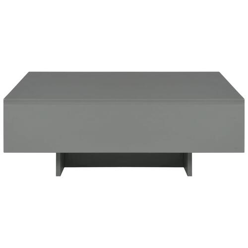 Sofabord 85 x 55 x 31 cm MDF grå højglans