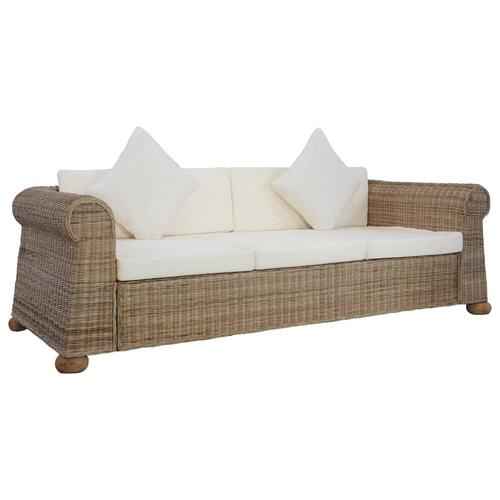 3-personers sofa med hynder naturlig rattan