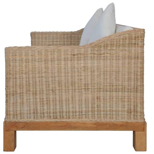 2-personers sofa med hynder naturlig rattan