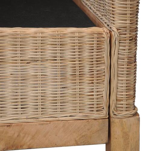 2-personers sofa med hynder naturlig rattan