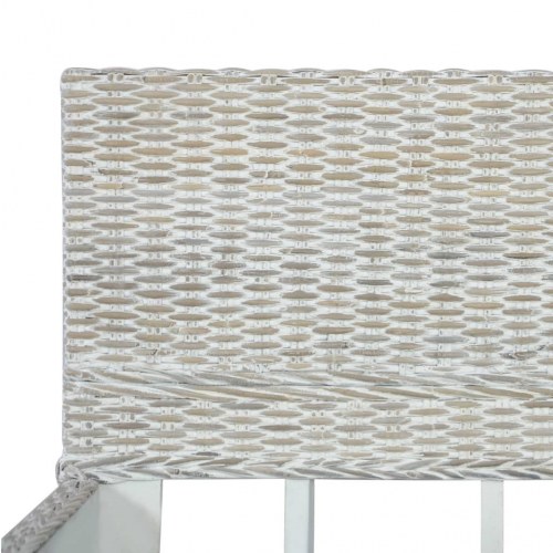 Sengestel i naturlig rattan - grå, 140 x 200 cm
