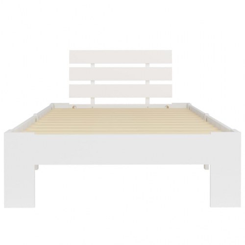Sengeramme i massivt fyrretræ 100x200 cm - hvid
