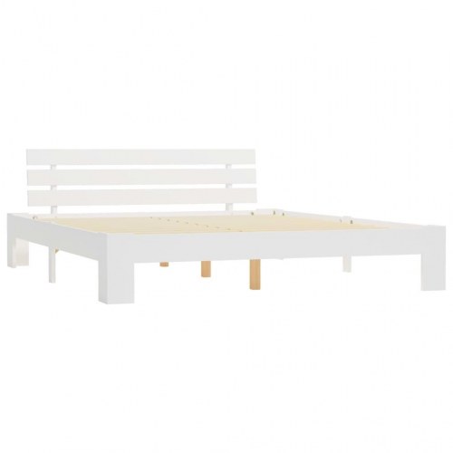 Sengeramme 160x200 cm i massivt fyrretræ - hvid
