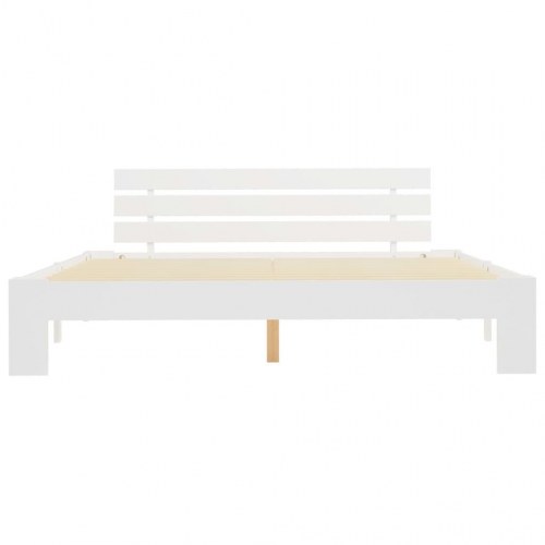Sengeramme 160x200 cm i massivt fyrretræ - hvid