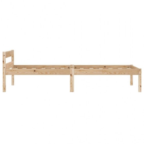 Sengestel i massivt fyrretræ 100 x 200 cm - natur