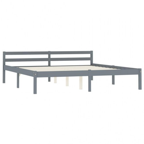 Sengestel i massivt fyrretræ 160 × 200 cm - grå