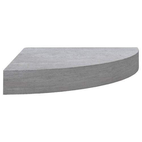 Hjørnehylde 25x25x3,8 cm MDF betongrå