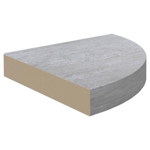 Hjørnehylder 2 stk. 25x25x3,8 cm MDF betongrå