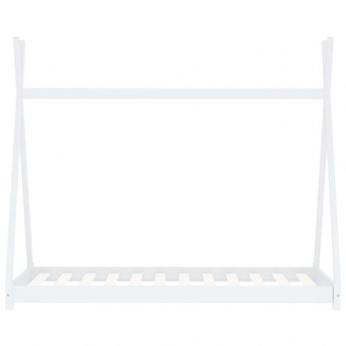 Sengestel til børneseng 70 x 140 cm massivt fyrretræ hvid