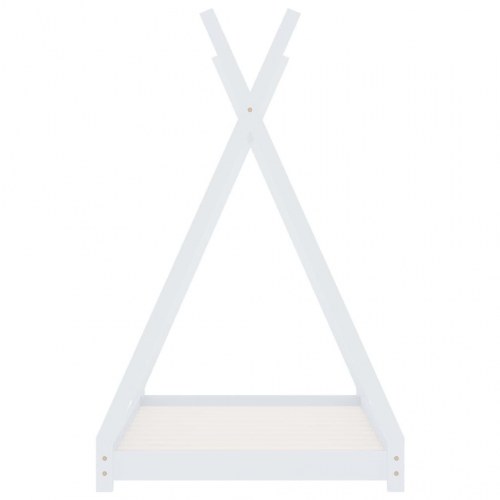 Sengestel til børneseng 70 x 140 cm massivt fyrretræ hvid