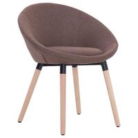 Spisebordsstol stof brun