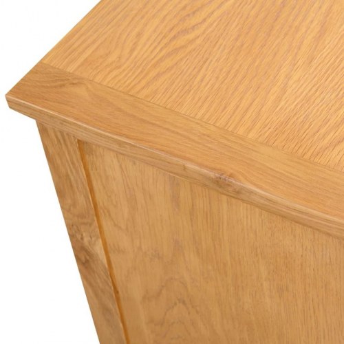 Tv-skab i massivt egetræ 110 × 35 × 44 cm - rustikt tv-bord med opbevaring