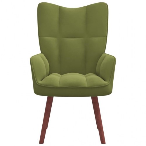 Lænestol fløjl lysegrøn