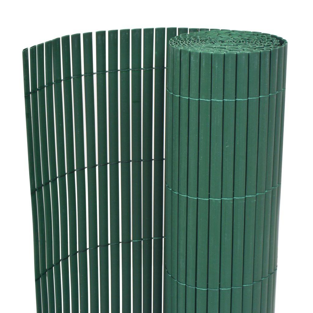 Dobbeltsidet havehegn PVC 90 x 500 cm grøn