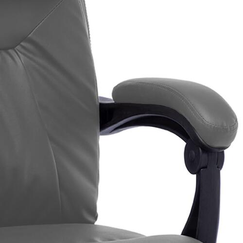 Kontorstol med massagefunktion kunstlæder antracitgrå